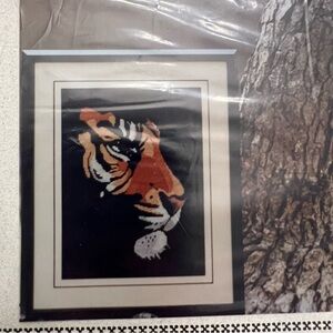 Idle Time Design Counted Cross Stitch Chart BENGAL TIGER 1988 VTG 96x137‎ 14ct